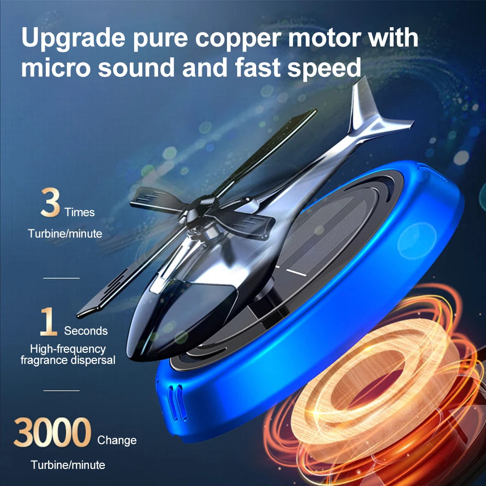 Solar-Powered Helicopter Car Air Freshener – Breathe Easy, Drive in Style
