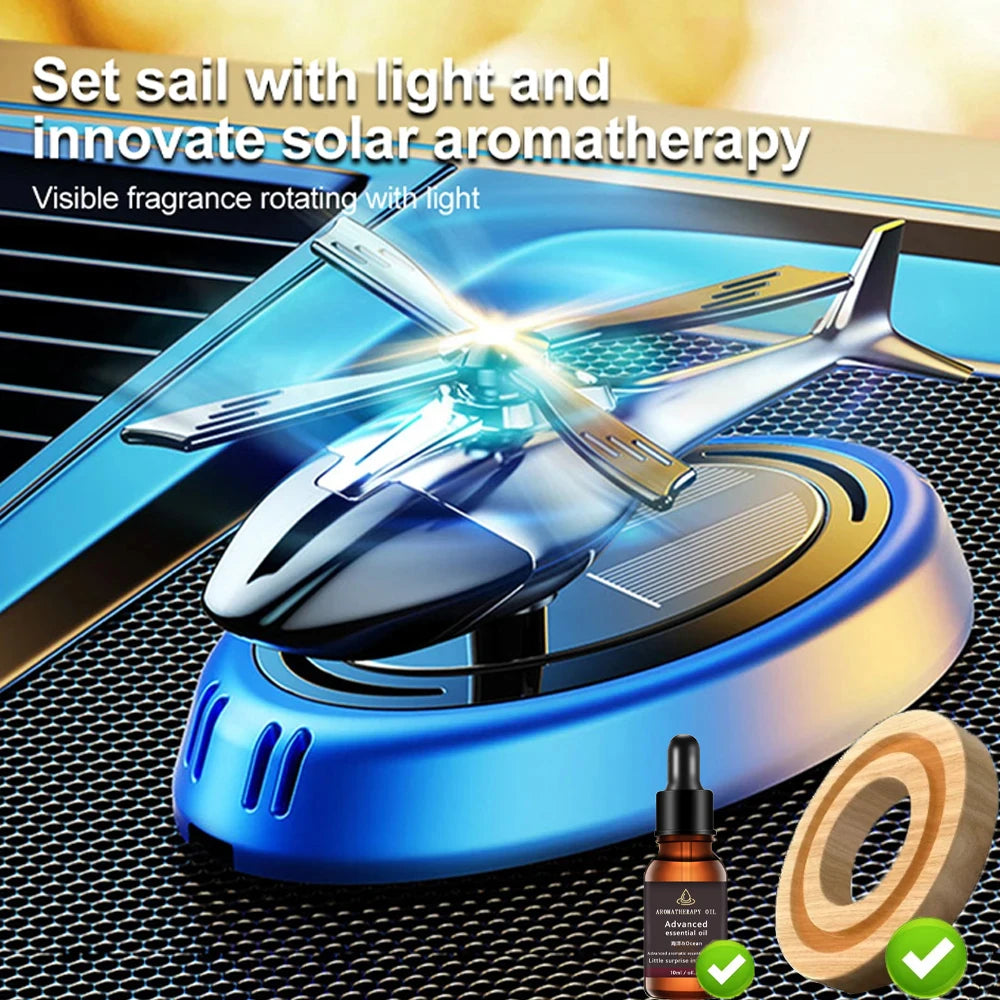 Solar-Powered Helicopter Car Air Freshener – Breathe Easy, Drive in Style