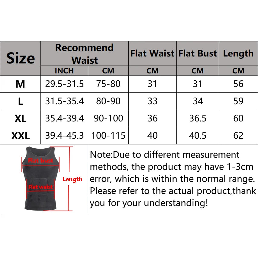 YBFDO Men's Slimming Compression Vest – Seamless Body Shaper, Waist Trainer, Belly Control Undershirt