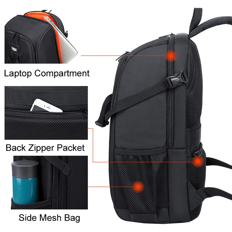 Waterproof DSLR Camera Backpack – Large Capacity Tripod Holder Rain Cover for Canon, Nikon, Sony