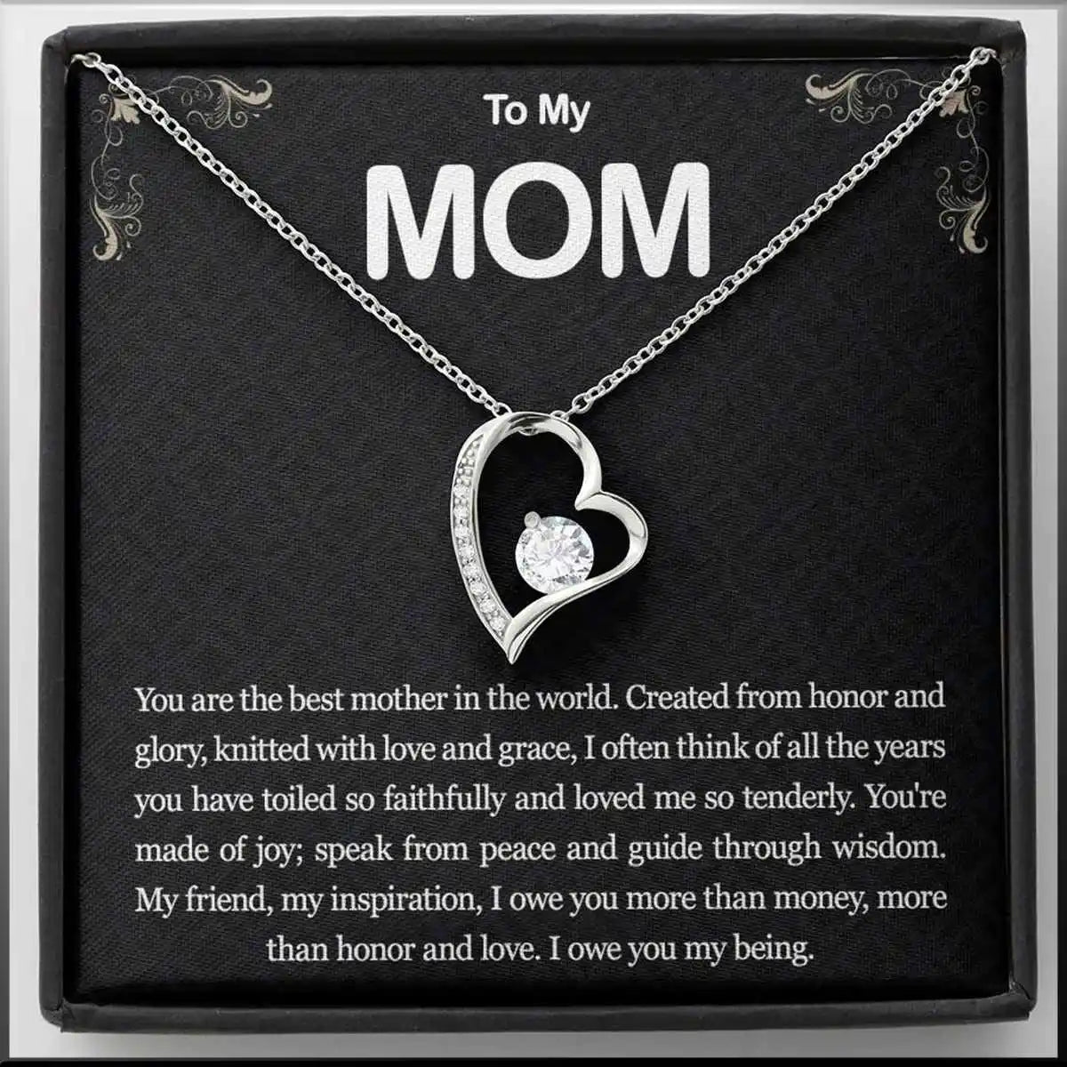 Trendy Elegant Classic Heart Pendant Necklace – A Timeless Gift of Love