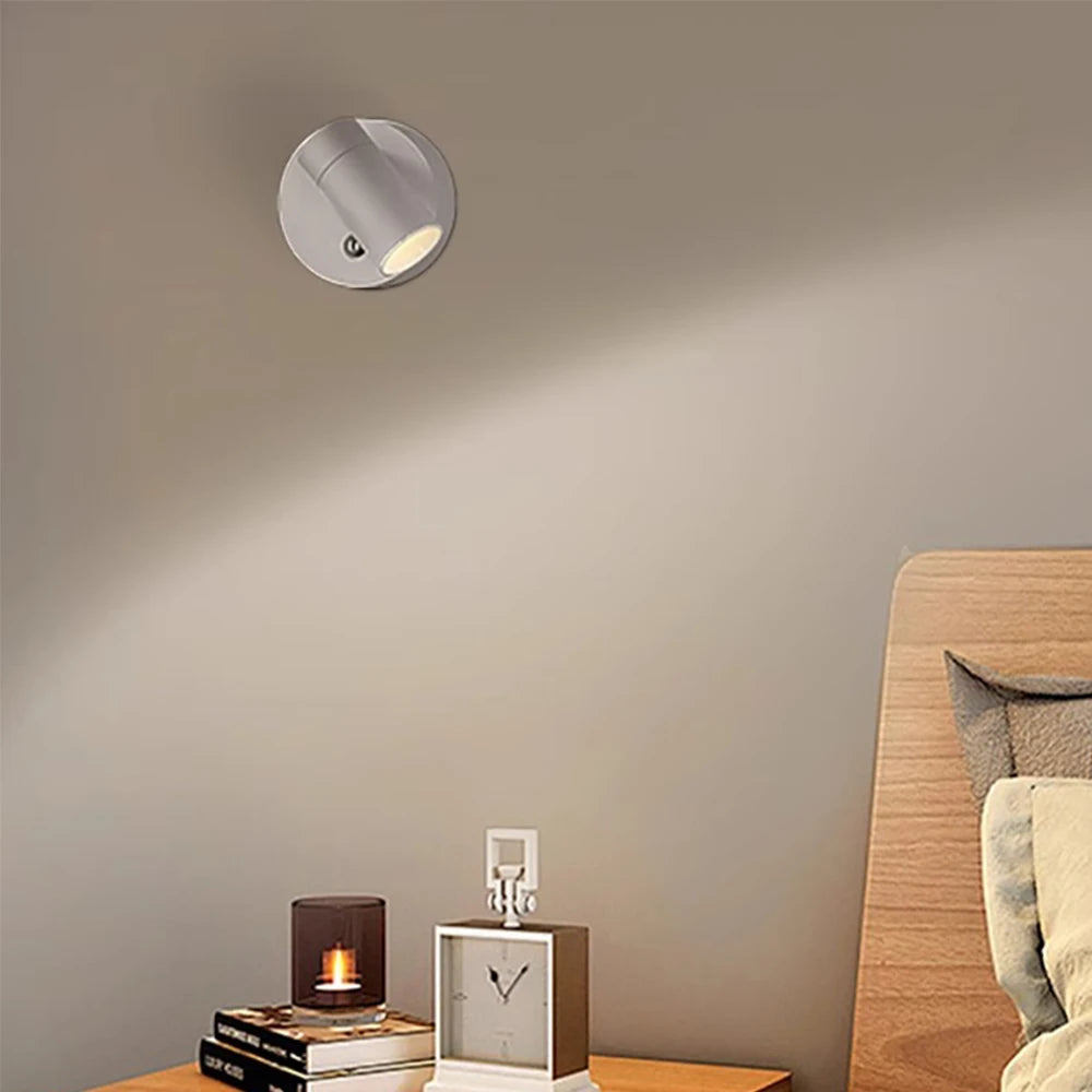 LED Magnetic Rechargeable Wall Lamp – Wireless, No Drilling, Portable Bedside Light