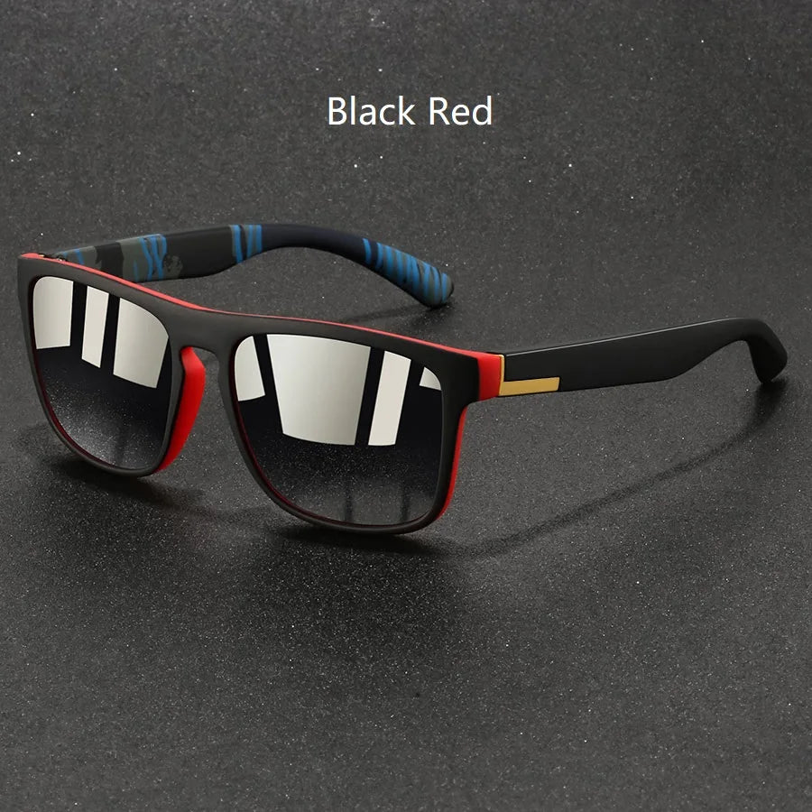 Vintage Square Sports Sunglasses for Men & Women - UV400 Anti-Glare Eyewear for Fishing & Driving