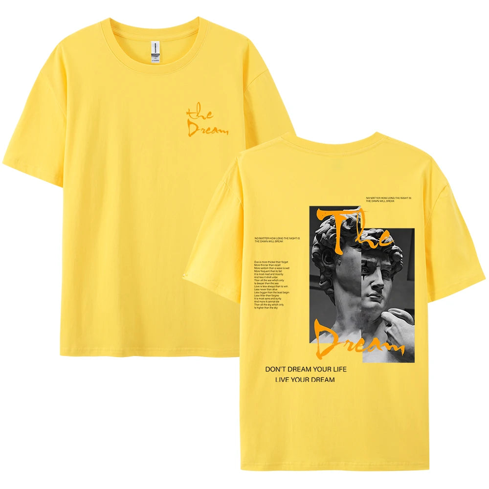 🔥 "Don't Dream Your Life, Live Your Dream" Men’s Summer T-Shirt – Bold Style Meets All-Day Comfort
