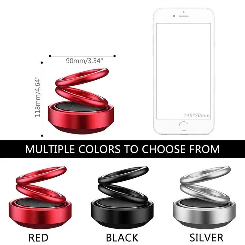 Solar Rotating Car Air Freshener – Magnetic Auto Perfume Diffuser