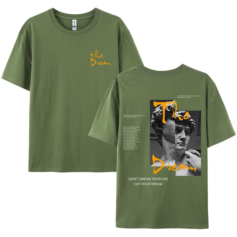 🔥 "Don't Dream Your Life, Live Your Dream" Men’s Summer T-Shirt – Bold Style Meets All-Day Comfort