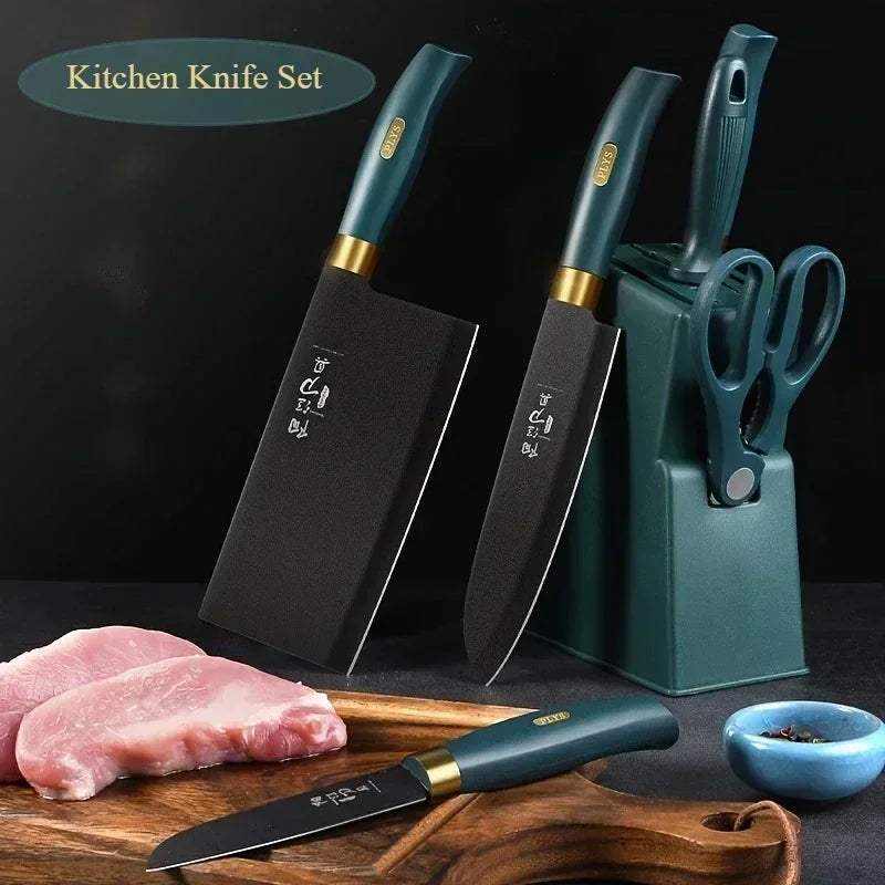 Durable Kitchen Knife Set – Wear-Resistant Chef & Meat Cutting Knives for Home Use