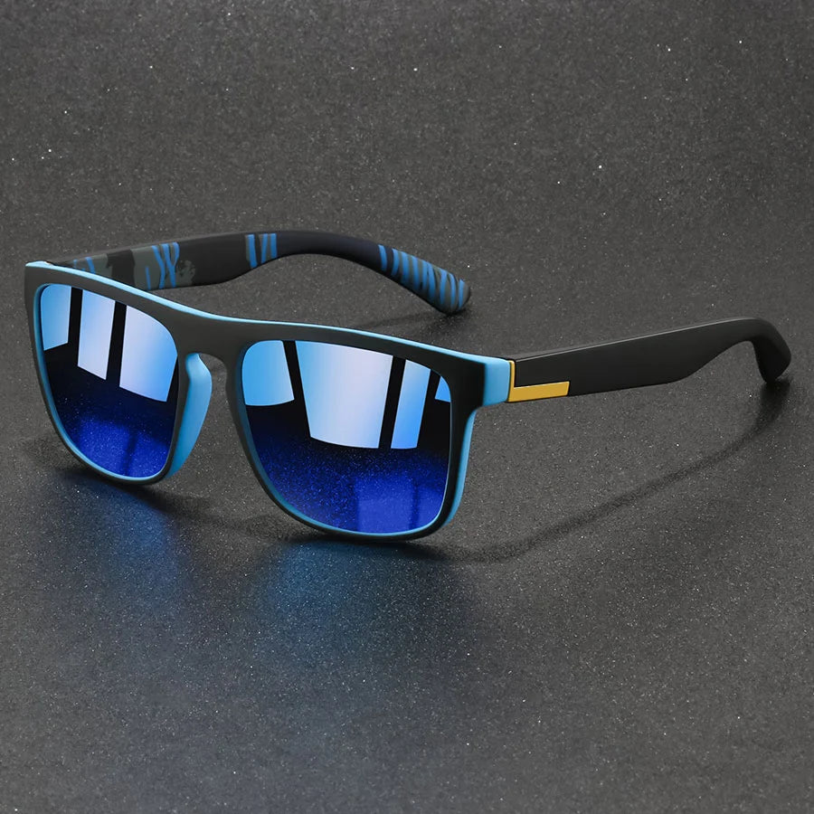 Vintage Square Sports Sunglasses for Men & Women - UV400 Anti-Glare Eyewear for Fishing & Driving